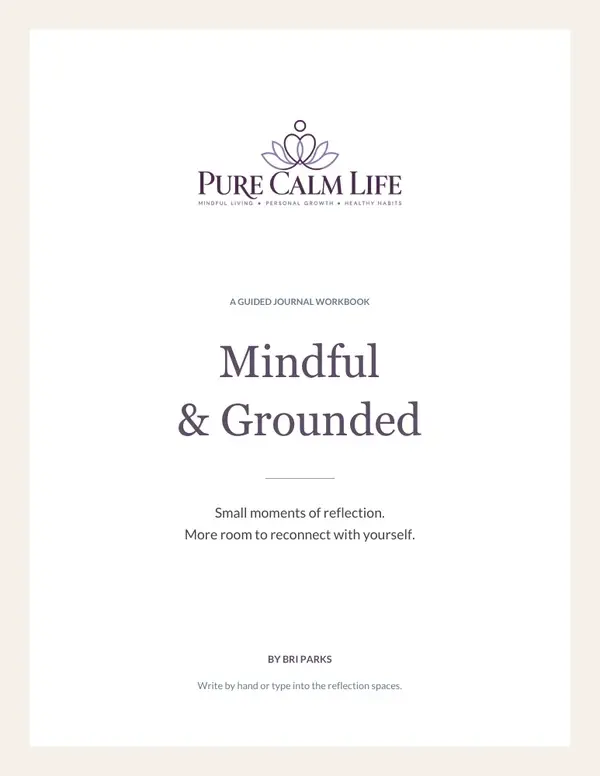 Cover of Bri Parks’ Mindful & Grounded guided journal workbook